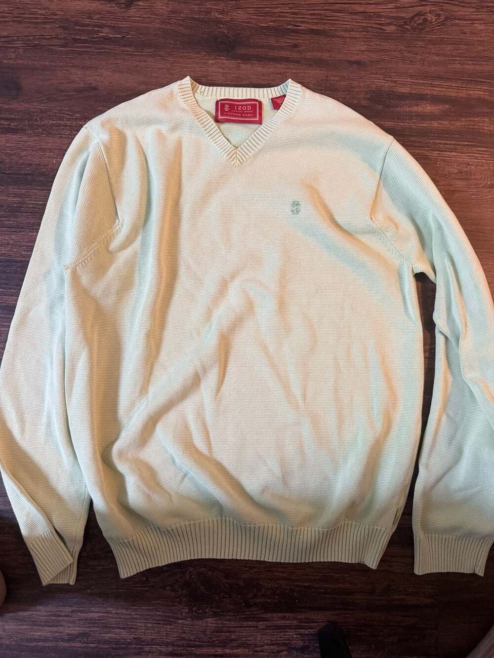 IZOD Luxury Sport Vintage Wash V-Neck Pullover Sweater